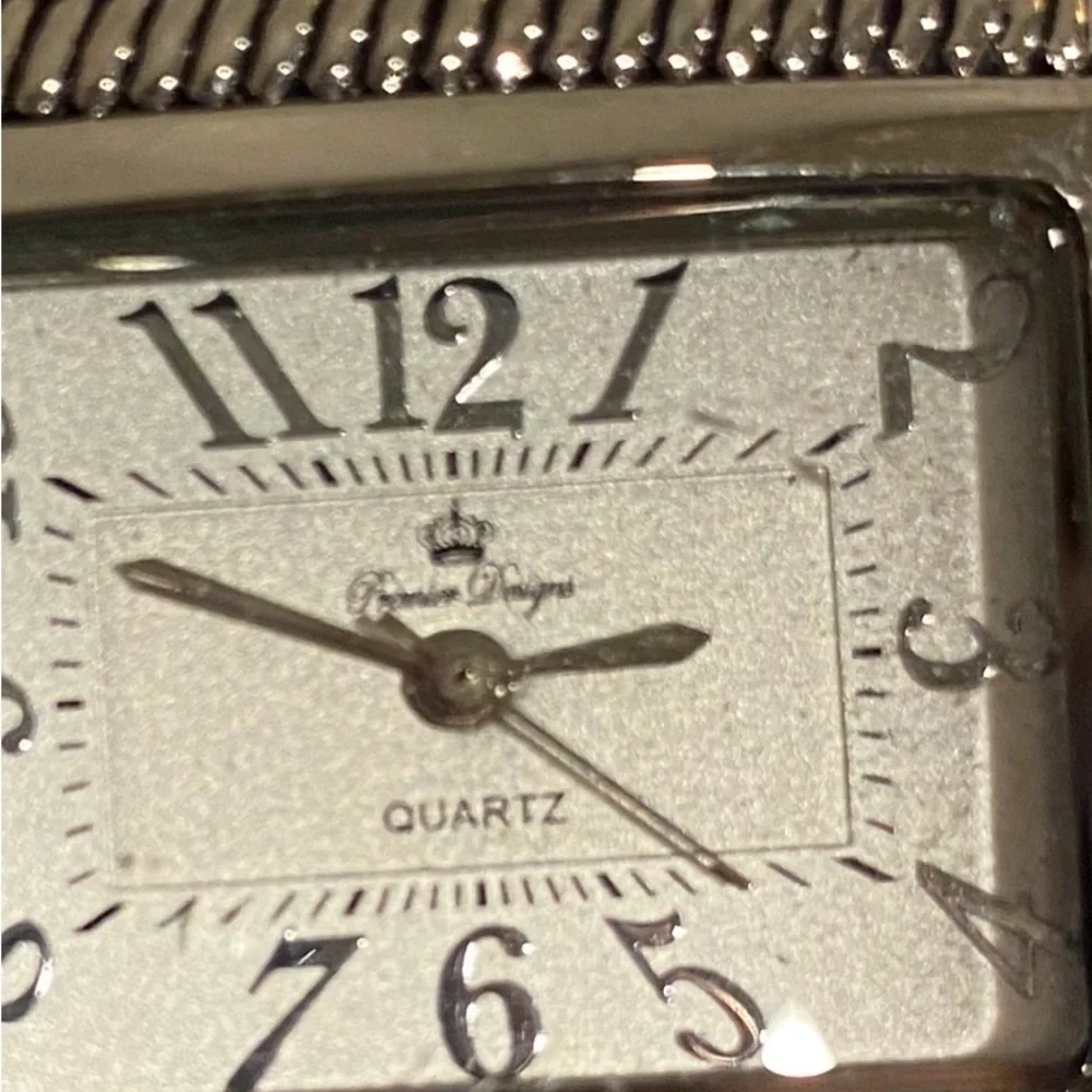 Vintage Premier Designs Silver Tone Hardware Open Cuff Quartz Watch